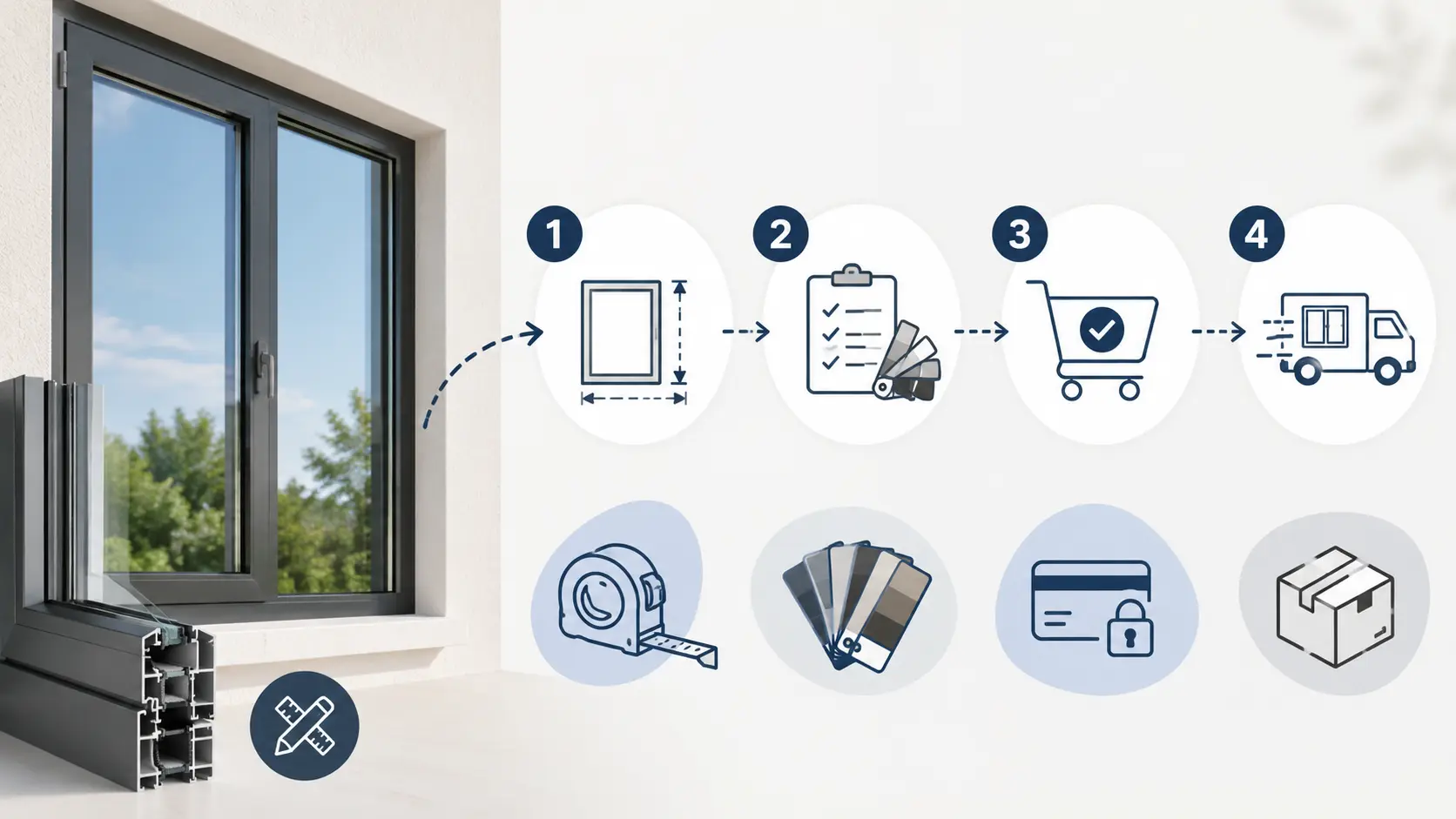 Fenêtre aluminium sur mesure : comment ça se commande